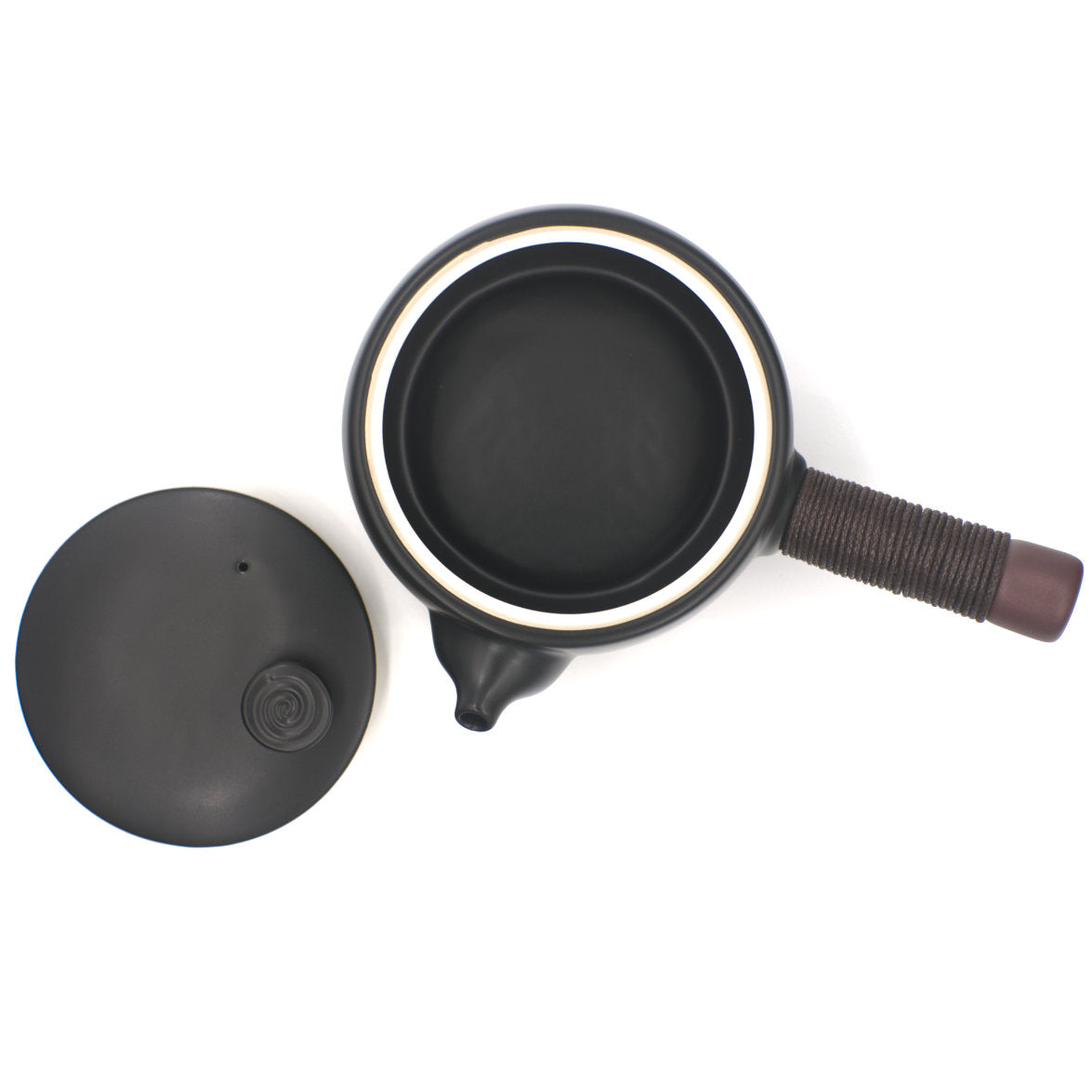 Black Side-Handle Tea Pot-3