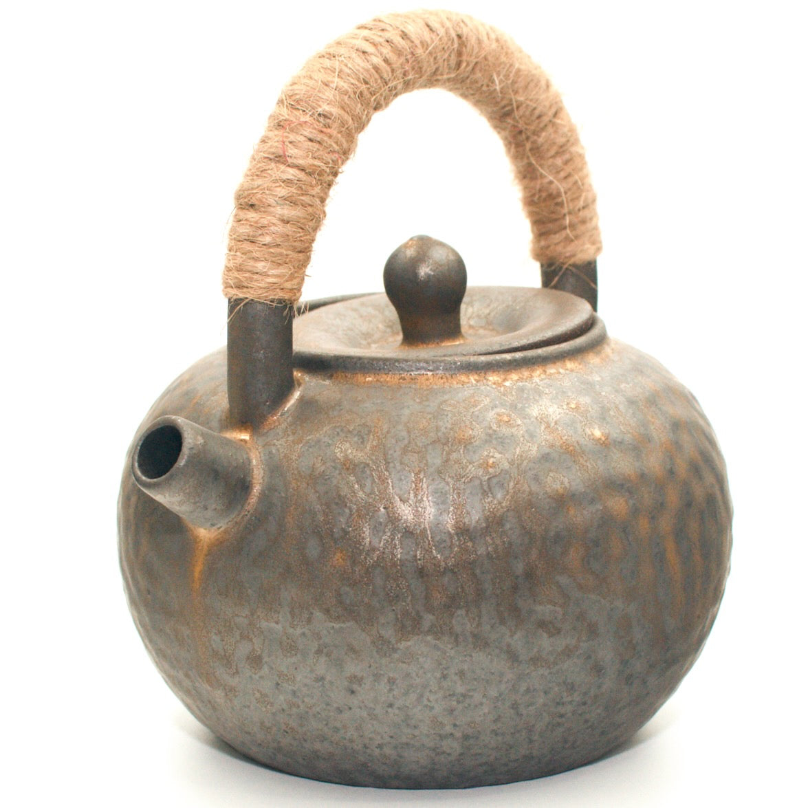 Beaten Pattern Ceramic Tea Pot - 0