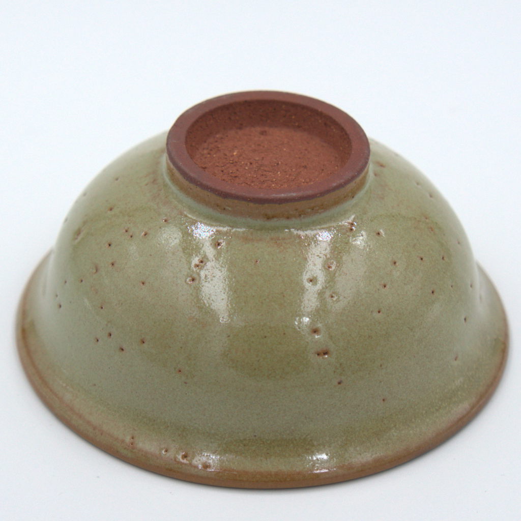 Green Glazed Yixing Cups bottom view of cup