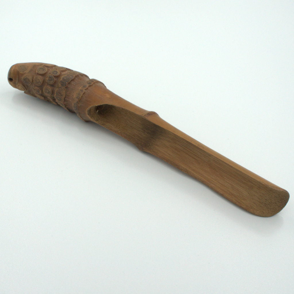 Natural Bamboo Root Tea Scoop side view